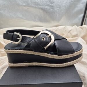 NEW Marc Fisher LTD Women's Renda Platform Sandal, Black size 7.5